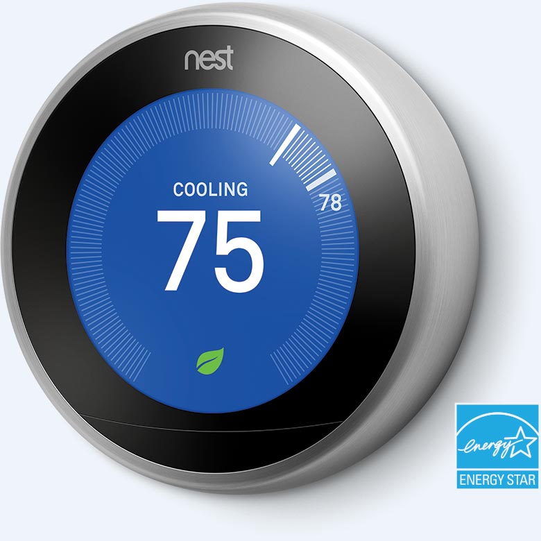 Nest Learning Thermostat knows when you are away from home and